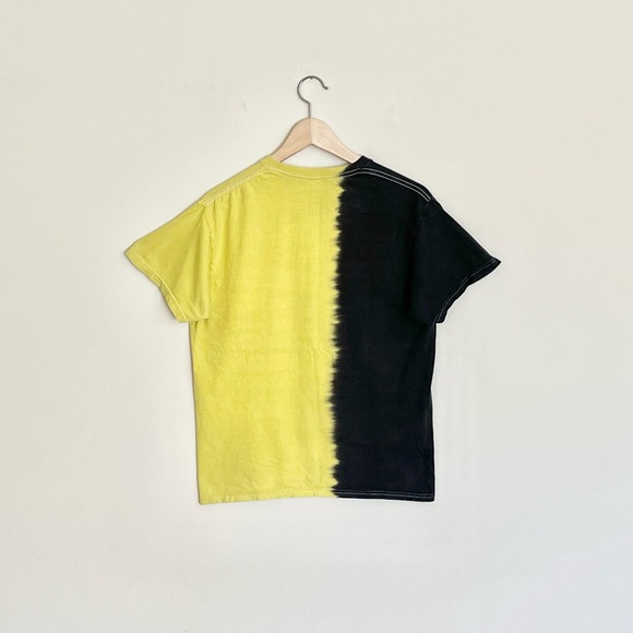 Kill Bill Volume 1 Motorcycle Graphic Split Tie Dye Yellow Black T Shirt Adult M - Picture 5 of 10